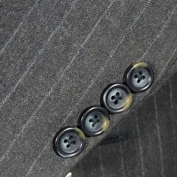 Nautica Men's Flannel Sport Coat Blazer Two Button Brown Striped Wool Size 40R - Picture 10 of 16